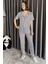 Kadın Ekose Desenli Ön Düğmeli Kısa Kol Pijama Takımı P-00015087 1