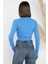 Ön Nakışlı Crop Top Triko Bluz 3