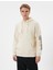 Kapşonlu Sweatshirt Arkası Baskılı Kanguru Cep Detaylı Şardonlu 3