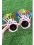 Happy Birthday Parti Gözlük Cupcake Temalı Pembe 3