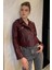 Kadın Fermuarlı Crop Top Suni Deri Ceket 3