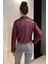 Kadın Fermuarlı Crop Top Suni Deri Ceket 5