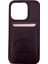 iPhone 15 Pro Uyumlu Suni Deri Kart Girişli Standlı Pro Card Silikon Kılıf 1