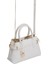 Beyaz Kadın Mini Kilit Detaylı El ve Omuz Çantası 1