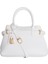 Beyaz Kadın Mini Kilit Detaylı El ve Omuz Çantası 2