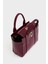 Bordo Kadın Mini Tote El ve Omuz Çantası 3