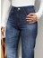 Taşlamalı Yüksek Bel Jean Pantolon 3