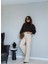 Beige Yüksek Bel Gabardin Pantolon 2