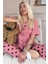 Somon Soft Charm Desenli Bambu Önden Düğmeli Kısa Kol Pijama Takımı 1