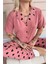 Somon Soft Charm Desenli Bambu Önden Düğmeli Kısa Kol Pijama Takımı 5
