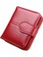 Cüzdan Kısa Cüzdan Pu Kadın Çanta Fermuar Düğmeli Çanta Kırmızı Küçük Cüzdan Para Cebi Cartera (Yurt Dışından) 5