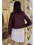 Kadın Kemer Detaylı Fermuarlı Crop Top Suni Deri Ceket 4