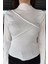 Dik Yaka Fitilli Kadın Crop Top Bluz 4
