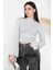 Dik Yaka Fitilli Kadın Crop Top Bluz 3