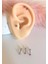 Cerrahi Çelik Renkli Tek Taş Piercing Set (Taş Çapı 3mm, Bar Uzunluğu 6mm) - 3 Adet 4