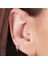 925 Ayar Gümüş Dört Yapraklı Çiçek Mini Halka Piercing- 6 Mm- 1 Adet 4