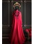Diadema Ruby Red Siyah Çiçek Desenli Aplikeli Nakış Elbise 1