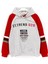 Baskılı Reglan Kol Erkek Çocuk Kapüşonlu Sweatshirt Hoodie Gri Kırmızı 001-0002017 1