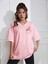 Cepte Flamingo Baskılı Kadın Oversize Salas T-Shirt Boyfriend 4