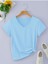 Kadın V Yaka Baskılı & Düz Beyaz Oversize T-Shirt Salaş Boyfirend 1