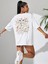 Butterflies Baskılı Kadın Oversize Salaş T-Shirt Boyfirend 3