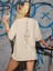 Unisex Bej Oversize T-Shirt 1