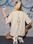 Unisex Bej Oversize T-Shirt 3