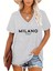 Kadın Baskılı Kadın Oversize V Yaka T-Shirt Salaş 1