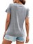 Kadın Baskılı Kadın Oversize V Yaka T-Shirt Salaş 2