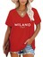 Kadın Baskılı Kadın Oversize V Yaka T-Shirt Salaş 1