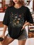 Butterflies Baskılı Kadın Oversize Salaş T-Shirt Boyfirend 4