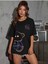 Kadın Ejderha Baskılı Oversize T-Shirt 4