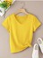 Kadın V Yaka Baskılı & Düz Beyaz Oversize T-Shirt Salaş Boyfirend 1