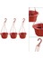 Silhouette 3pcs Asılı Pot Bitki Saksı Asılı Pot Balkon Bitki Saksı Bitki Standı Kırmızı (Yurt Dışından) 5