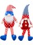Silhouette 2 Adet Amerikan Bağımsızlık Günü Sivri Şapka Uzun Bacaklar Pentagram Cüce Peluş Bebek Gnome Dekorasyon Çocuk Oyuncak (Yurt Dışından) 1