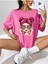 Womens Baskılı Kadın Oversize Füme Salas T-Shirt Boyfriend 2