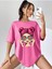Womens Baskılı Kadın Oversize Füme Salas T-Shirt Boyfriend 3