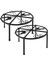 Silhouette 2 Parça Suluk Için Metal Stand, 4 Ayaklı Demir Stand Tutucu, Kovalar Varil Için Yuvarlak Rafı (Yurt Dışından) 1