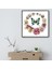 Silhouette Yetişkinler Için Başlangıç Çocuklar Için Damgalı Kitleri 11CT Dıy El Yapımı Nakış Iğne Seti-Kelebek Çelenk 33X32 cm (Yurt Dışından) 2