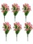 Silhouette 6 Paketler Uv Dalı Sahte Bitkiler Açık Sahte Plastik Çiçekler Bahçe Pencere Kutusu Sundurma Ev Pembe (Yurt Dışından) 1