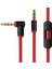 Beats Studio, Executive, Mixer, Solo Hd, Kablosuz ve Pro Kulaklıklar Için Yedek Uzaktan Konuşma Ses Kablosu (Siyah+Kırmızı) (Yurt Dışından) 1