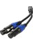 1 Erkek - 2 Kadın Xlr Y Splitter Mikrofon Kablosu, 3pin Xlr Erkek - Çift Xlr Dişi Y-Splitter Dengeli Mikrofon Kabloları (1 Adet) (Yurt Dışından) 4