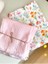 %100 Pamuk Bebek Ağız Silme Mendili 4'lü Set 30X30CM Pembe Omuz Örtüsü Ter Mendili 1
