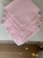 %100 Pamuk Bebek Ağız Silme Mendili 4'lü Set 30X30CM Pembe Omuz Örtüsü Ter Mendili 4