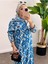 Asel Fashion Pamuk Viskon Elbise Mavi 3