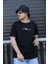 Erkek Yeni Sezon Oversize Man El Yazılı Kalıp Yaka Detaylı Yazlık T-Shirt 2