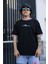 Erkek Yeni Sezon Oversize Man El Yazılı Kalıp Yaka Detaylı Yazlık T-Shirt 5