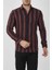Çizgili Melanj Slim-Fit Erkek Gömlek 1