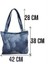 Blujin Kot Desenli Bez Tote Bag Çanta Cepli ve Fermuarlı 4