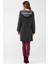 Kadın Kapüşonlu Fermuarlı Triko Ceket 4